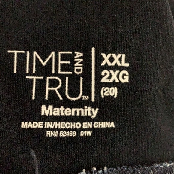 Time and Tru Maternity Skinny Jeans with Full Panel 2X - Picture 4 of 6